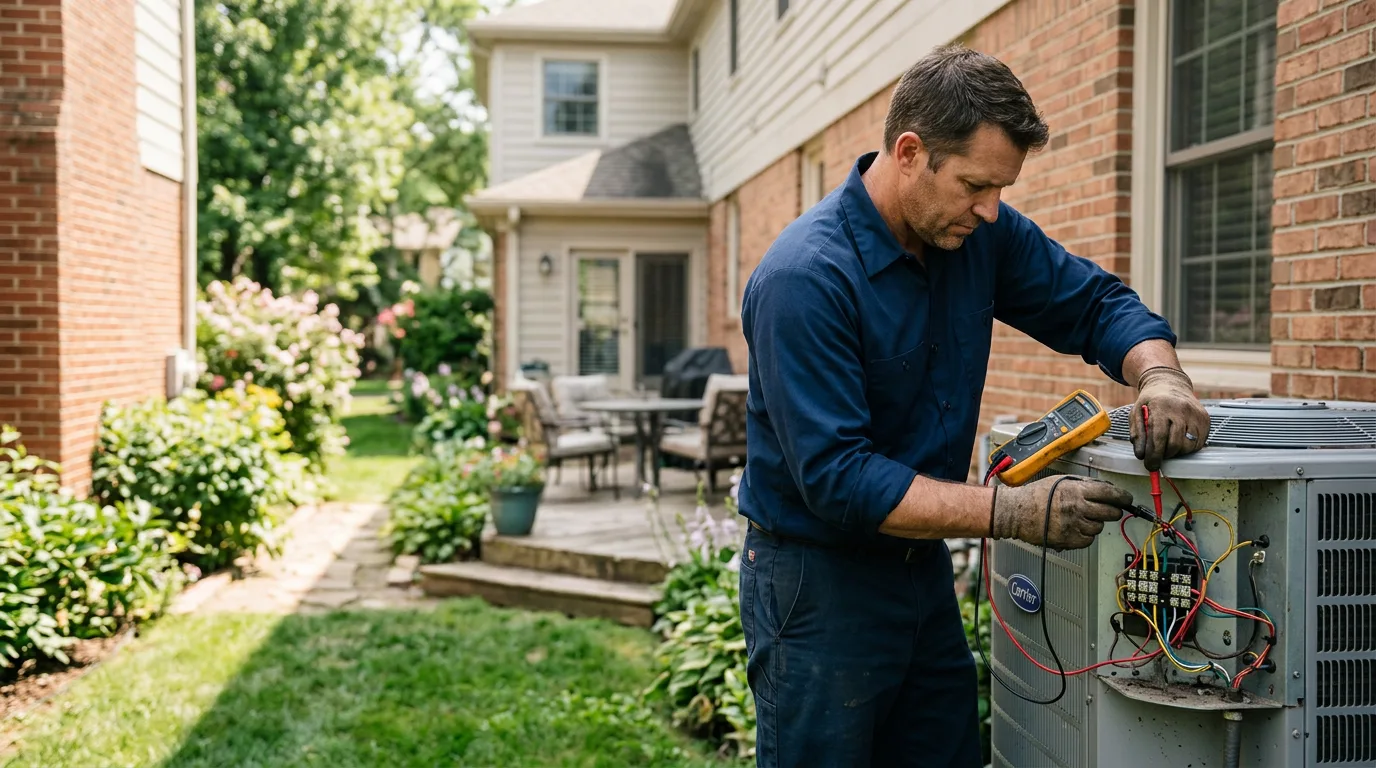 HVAC technician working near Douglassville, PA